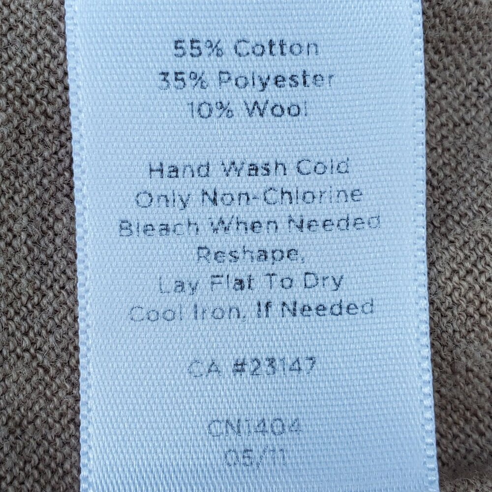 Talbots Tan Ruffle Button Cardigan - Picture 7 of 7